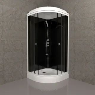 Душевая кабина Triton Топ Щ0000064609 90x90 см профиль чёрный стекло тонированное